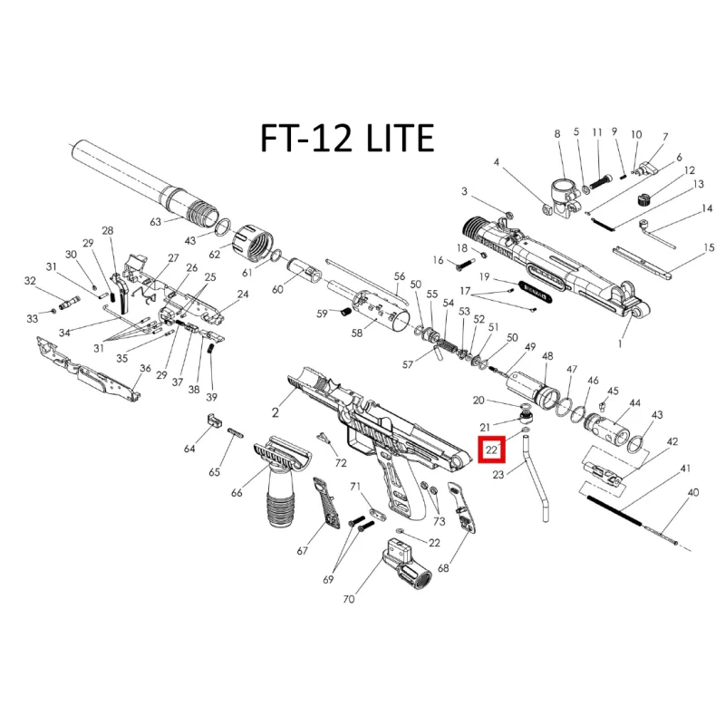 TA40017 - N°22 - FT12 / FT50 LITE - ORING GAS LINE