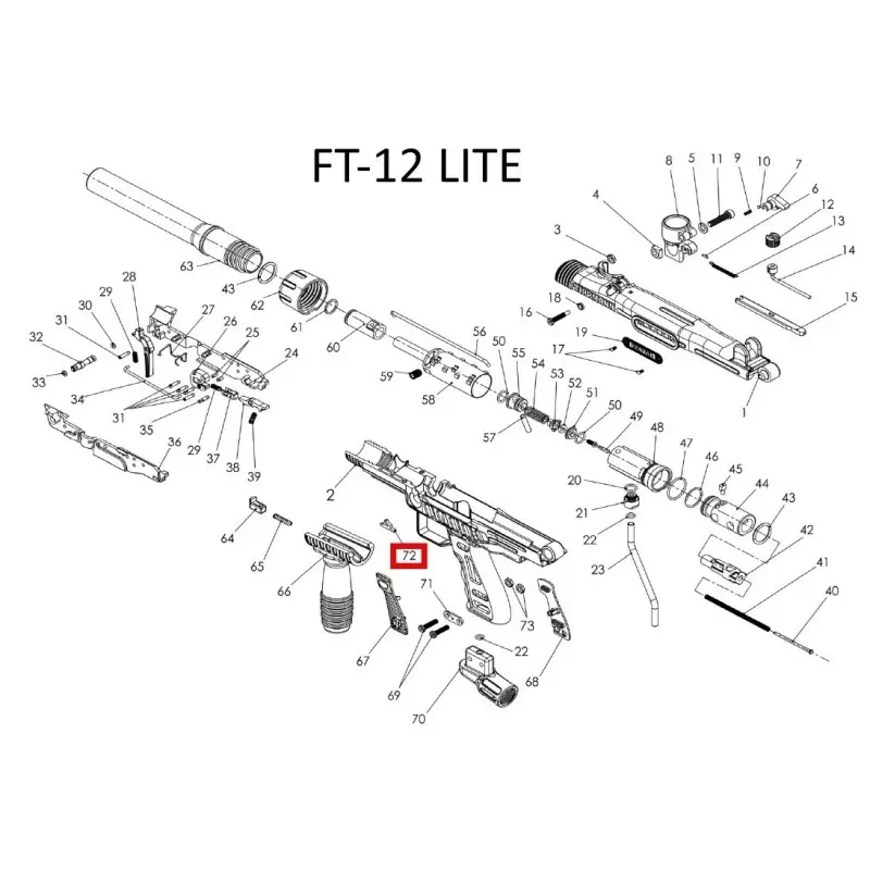 FA-18 - N°72 - FT12 LITE - BALL LATCH .68 CALIBER