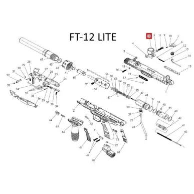 TA45081 - N°8 - FT12 LITE - FEED TUBE .68 CALIBER COMPLETE