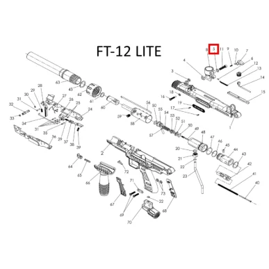98-45 - N°5 - FT12 / FT50 LITE - WASHER M6 FLAT Black