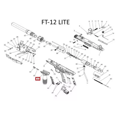 TA45082 - N°68 - FT12 LITE - FRONT GRIP COMPLETE
