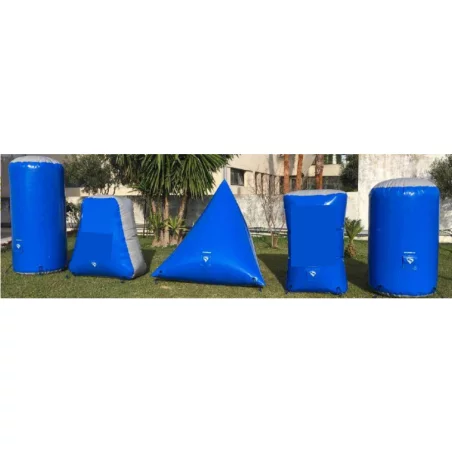 SET OF 20 INFLATABLE OBSTACLES - CLASSIC SERIES BLUE/GREY
