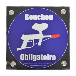 PANNEAU BACHE NF " BOUCHON OBLIGATOIRE "