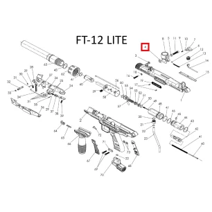 PL-42D - N°4 - FT12 / FT50 LITE -  NUT 1/4-20 SQUARE BLACK