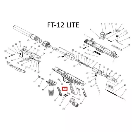 TA45015 - N°71 - FT12 LITE / N°73 - FT50 LITE - WASHER PLASTIC